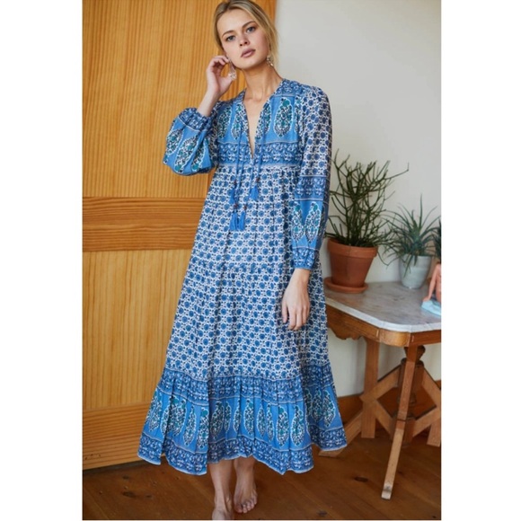✨ Emerson Fry Heirloom Dress in Indigo Organic ✨